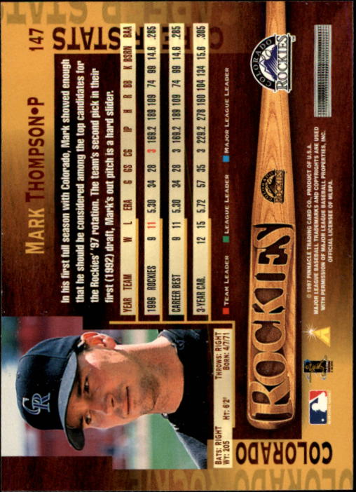B1775- 1997 Pinnacle Baseball Cards 1-200 +Inserts -You Pick- 15+ FREE US SHIP - Picture 293 of 418