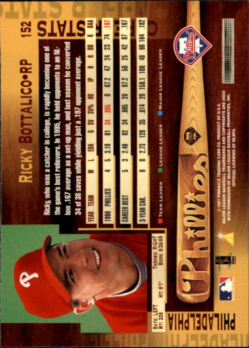 B1775- 1997 Pinnacle Baseball Cards 1-200 +Inserts -You Pick- 15+ FREE US SHIP - Picture 303 of 418