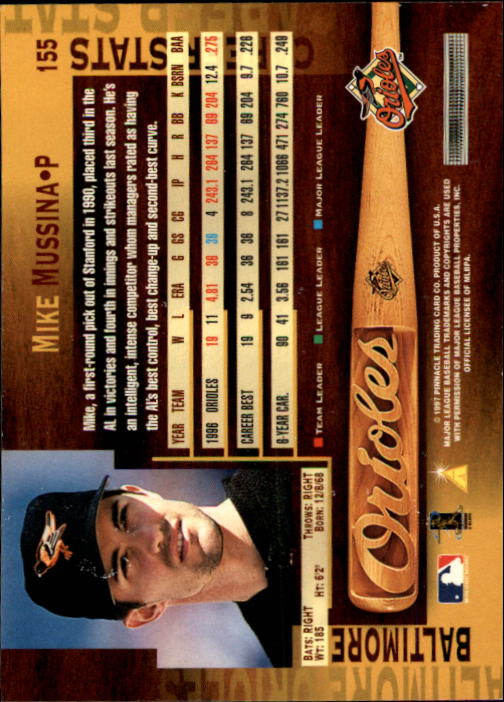 B1775- 1997 Pinnacle Baseball Cards 1-200 +Inserts -You Pick- 15+ FREE US SHIP - Picture 309 of 418