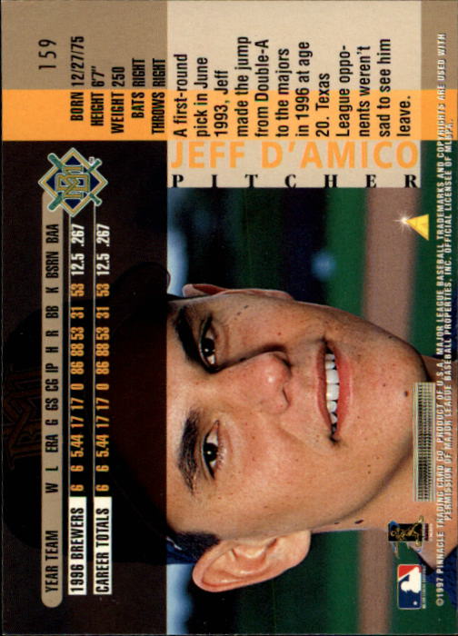 B1775- 1997 Pinnacle Baseball Cards 1-200 +Inserts -You Pick- 15+ FREE US SHIP - Picture 317 of 418