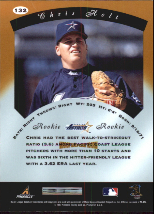 1997 Pinnacle Certified Mirror Gold #132 Chris Holt back image