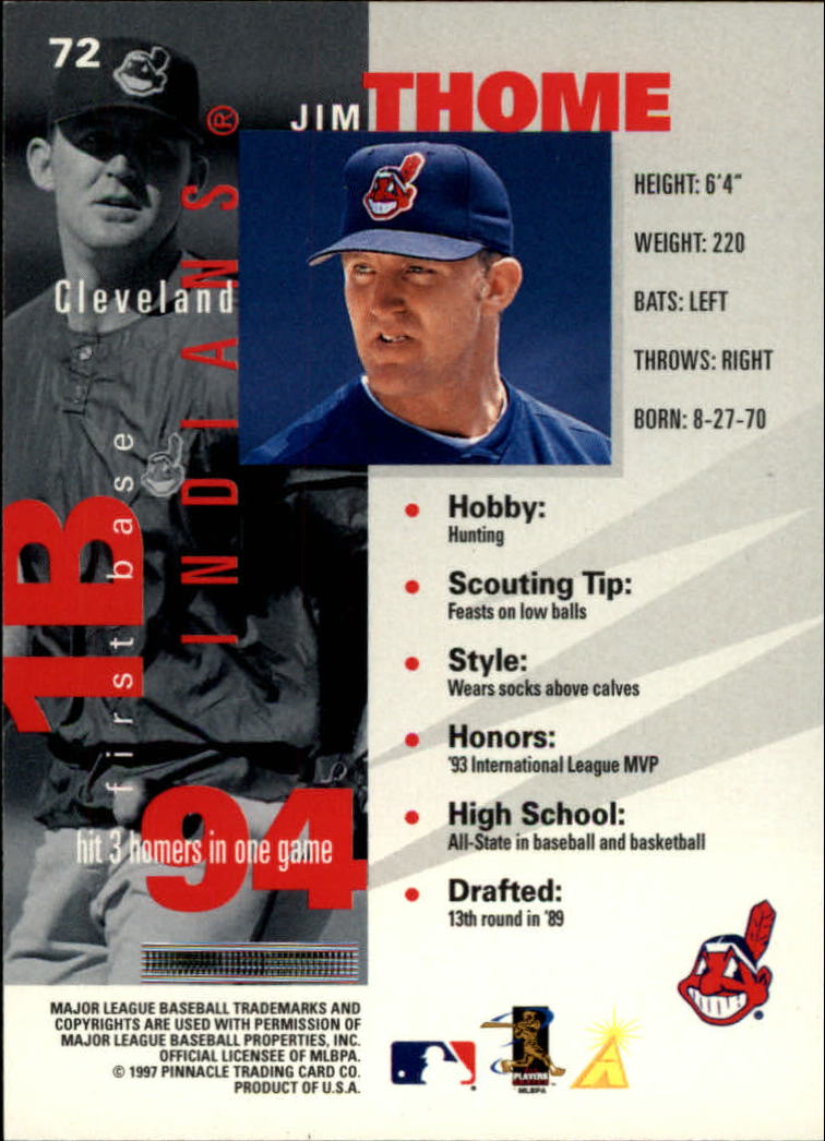 Jim Thome Baseball Stats by Baseball Almanac