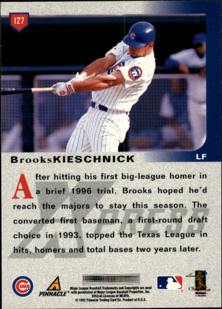 1997 Pinnacle X-Press #127 Brooks Kieschnick back image