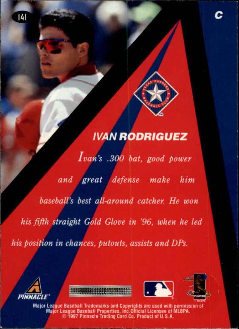1997 Pinnacle X-Press #141 Ivan Rodriguez PP back image