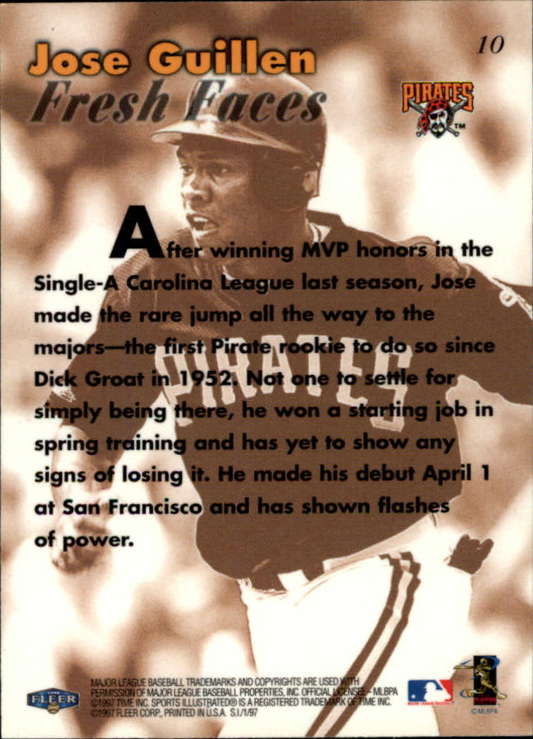 1997 Sports Illustrated #10 Jose Guillen back image