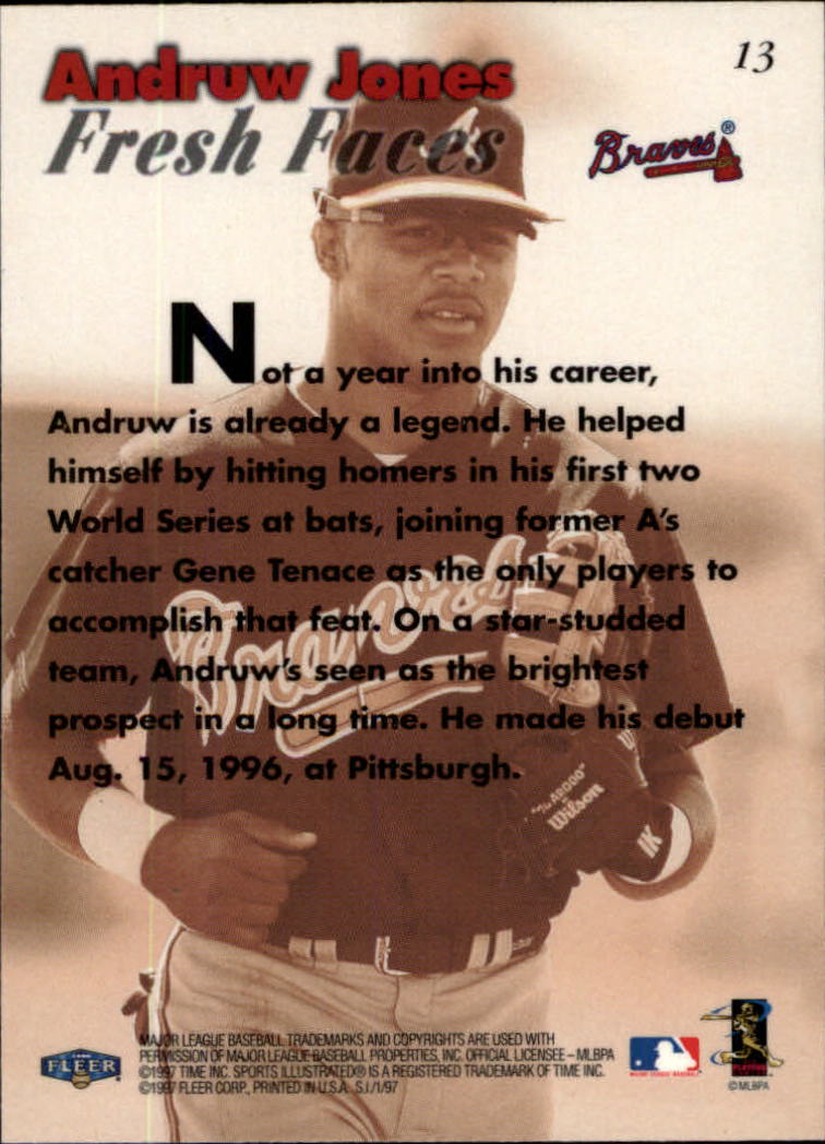 1997 Sports Illustrated #13 Andruw Jones back image