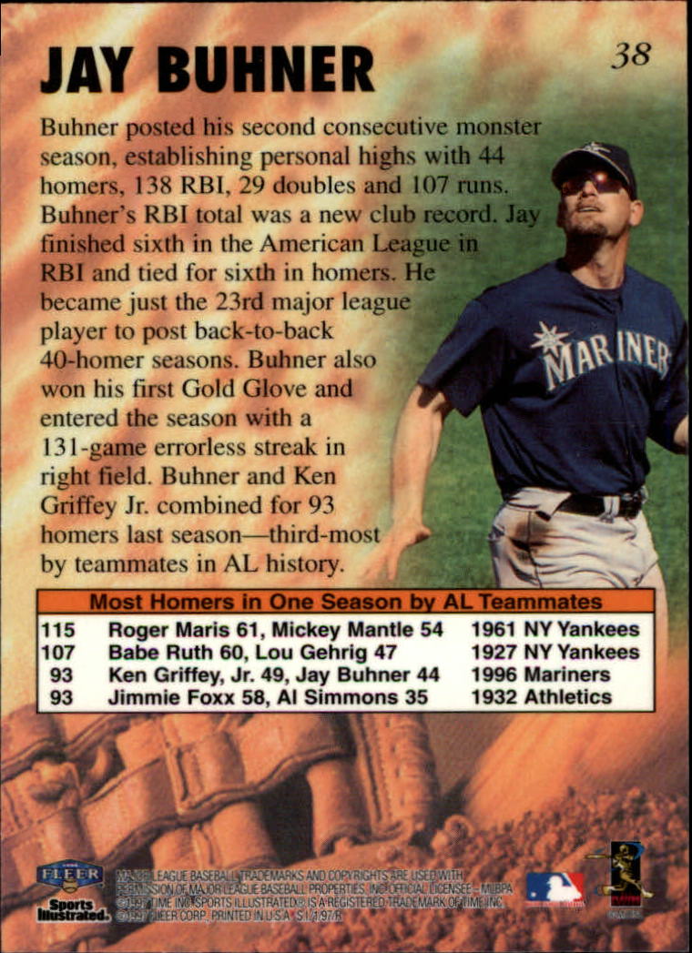 1997 Sports Illustrated #38 Jay Buhner IB back image