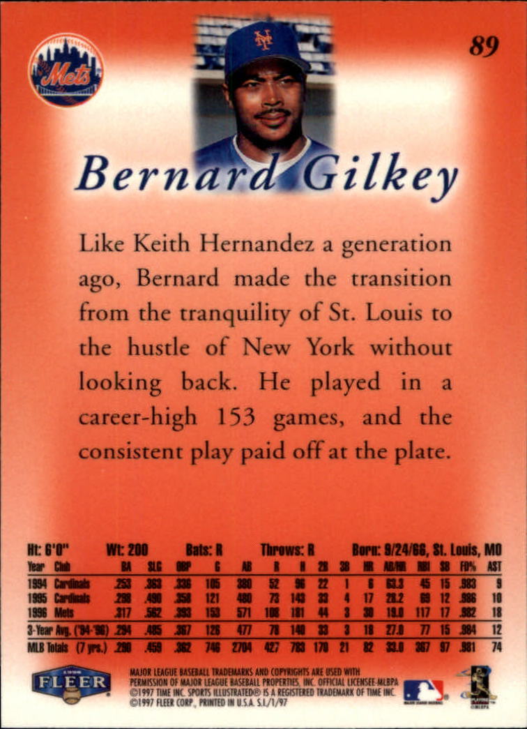 1997 Sports Illustrated #89 Bernard Gilkey back image