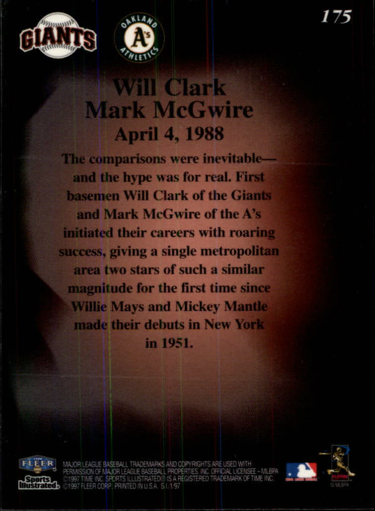 1997 Sports Illustrated #175 M.McGwire/W.Clark CC back image