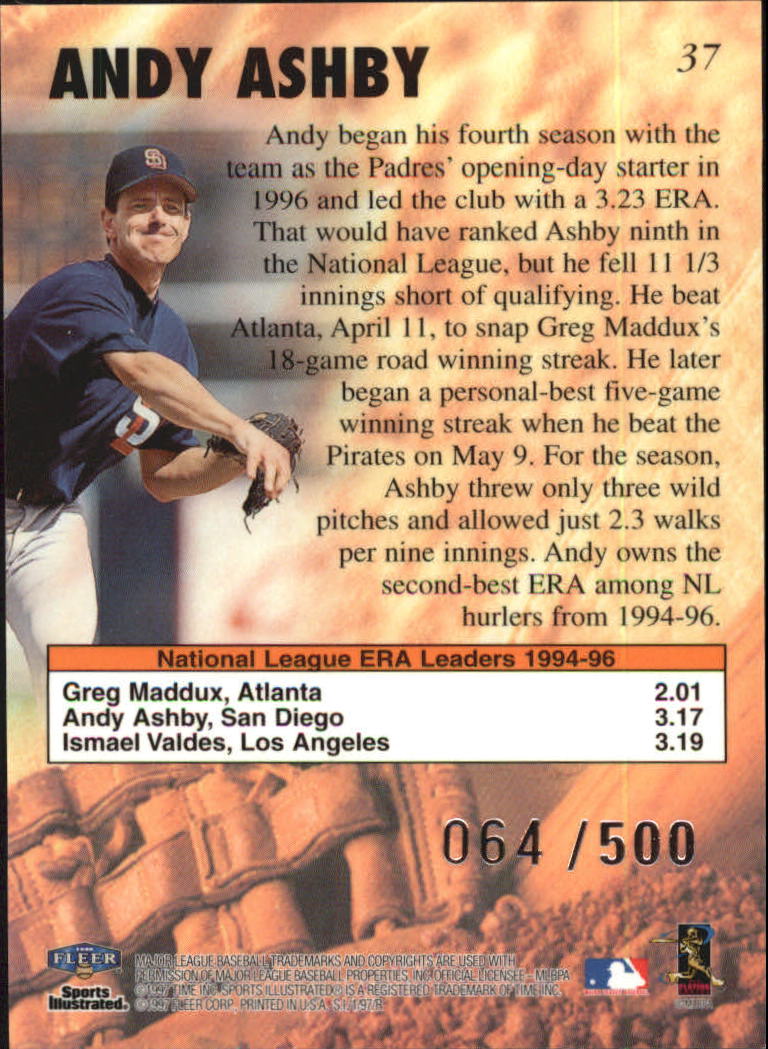 1997 Sports Illustrated Extra Edition #37 Andy Ashby IB back image