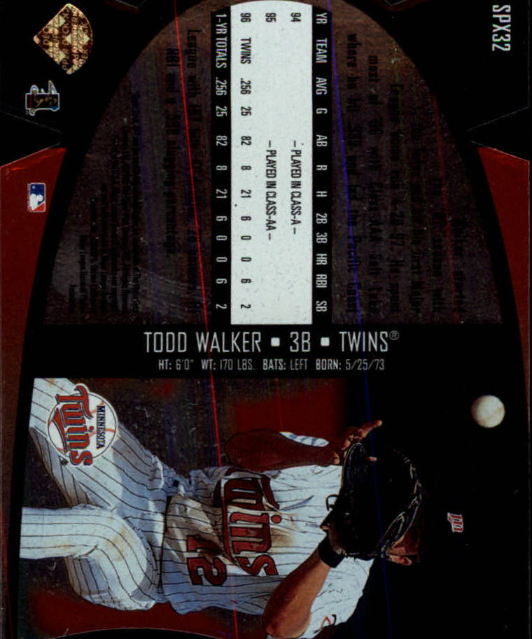 1997 SPx #32 Todd Walker back image