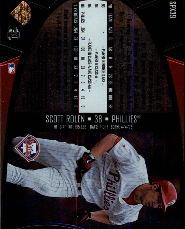 1997 SPx #39 Scott Rolen back image