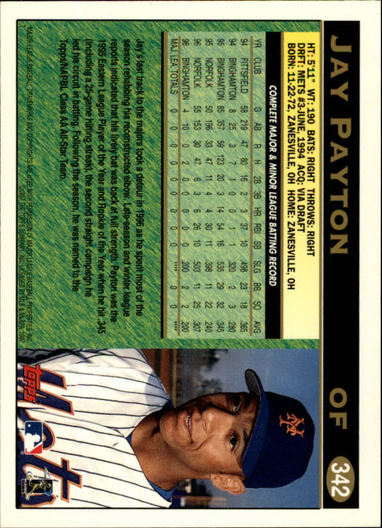 A1054- 1997 Topps Baseball Cards 251-496 +Inserts -You Pick- 15+ FREE US SHIP - Picture 177 of 475
