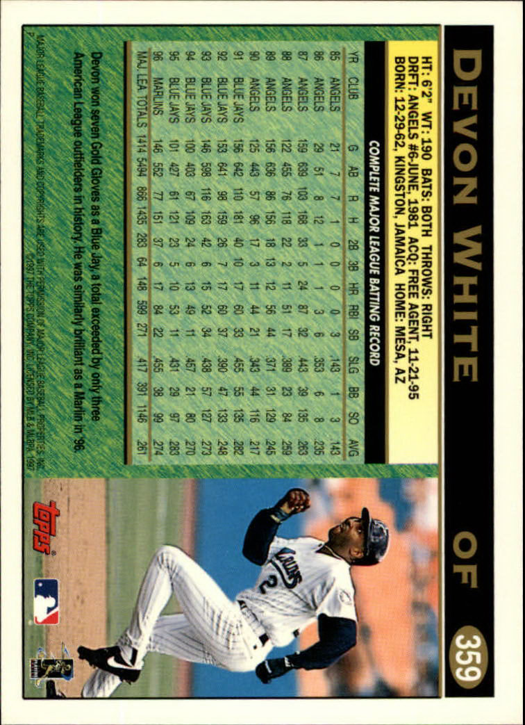 A1054- 1997 Topps Baseball Cards 251-496 +Inserts -You Pick- 15+ FREE US SHIP - Picture 211 of 475