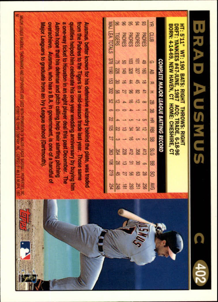 A1054- 1997 Topps Baseball Cards 251-496 +Inserts -You Pick- 15+ FREE US SHIP - Picture 291 of 475