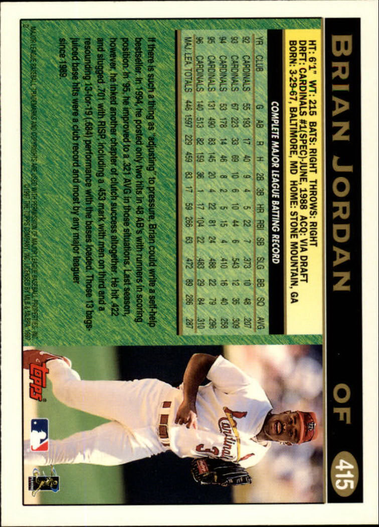 A1054- 1997 Topps Baseball Cards 251-496 +Inserts -You Pick- 15+ FREE US SHIP - Picture 317 of 475