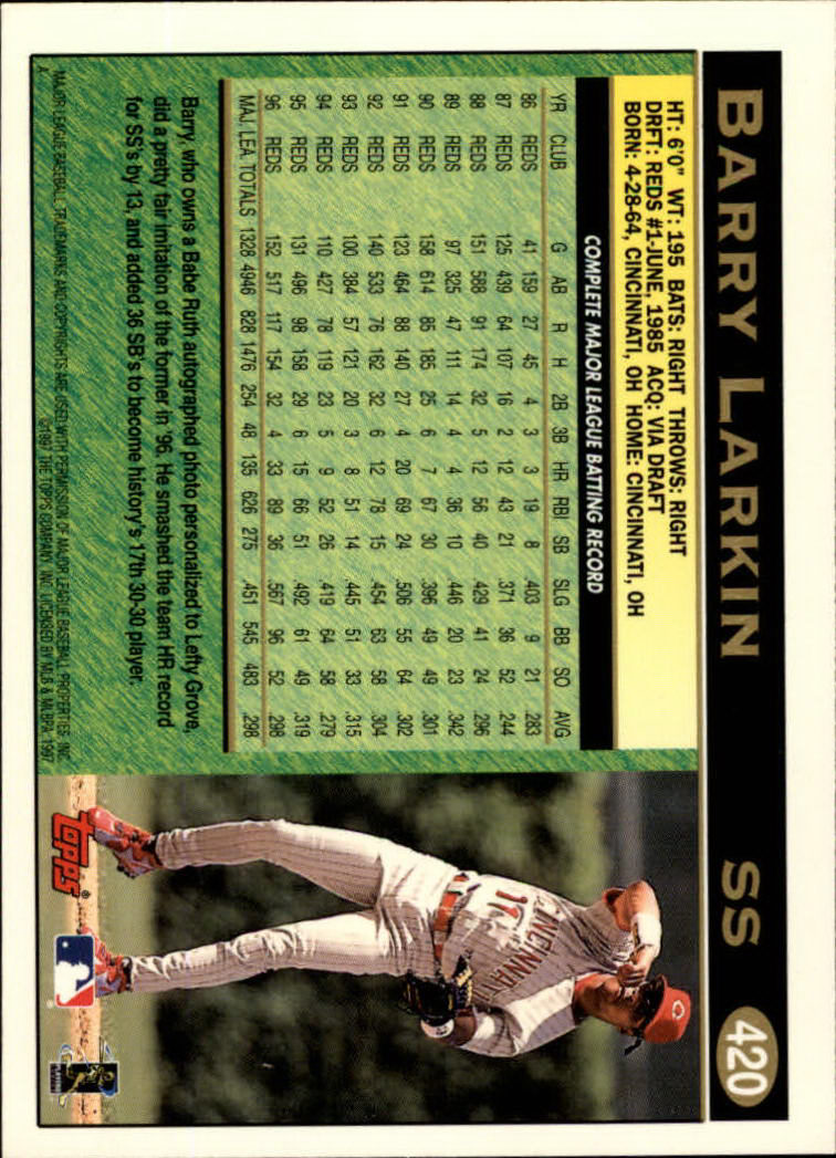 A1054- 1997 Topps Baseball Cards 251-496 +Inserts -You Pick- 15+ FREE US SHIP - Picture 327 of 475