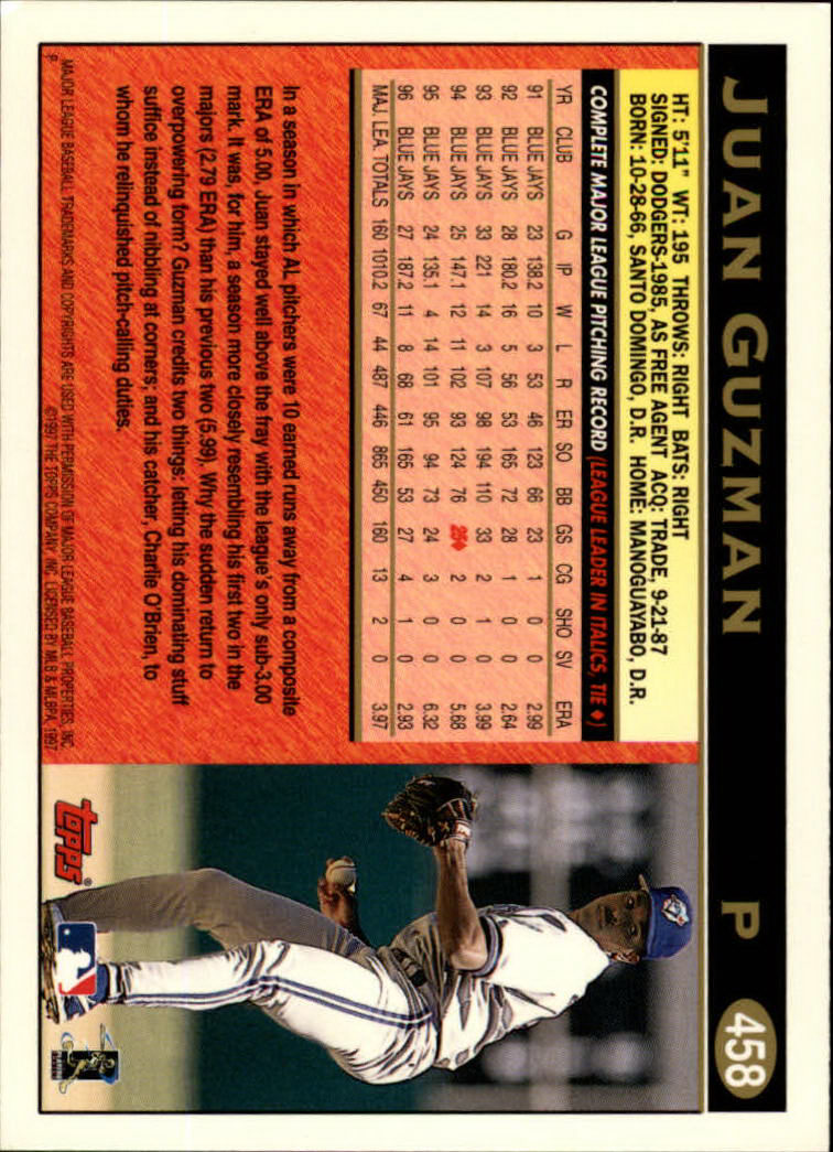 A1054- 1997 Topps Baseball Cards 251-496 +Inserts -You Pick- 15+ FREE US SHIP - Picture 401 of 475