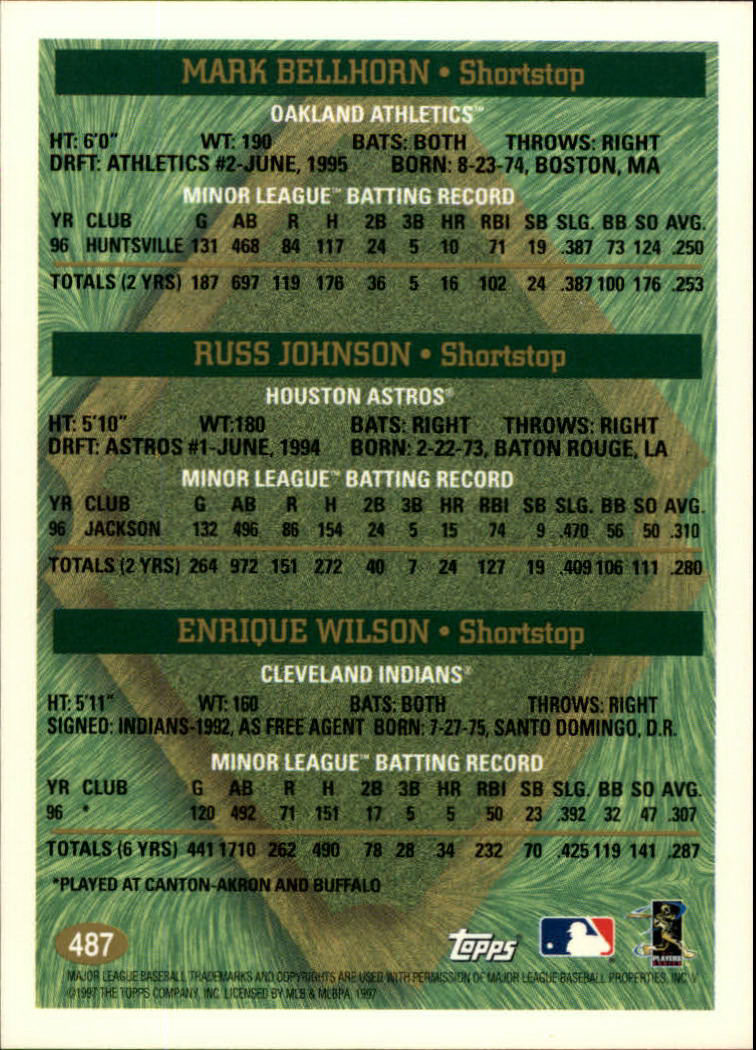 A1054- 1997 Topps Baseball Cards 251-496 +Inserts -You Pick- 15+ FREE US SHIP - Picture 453 of 475