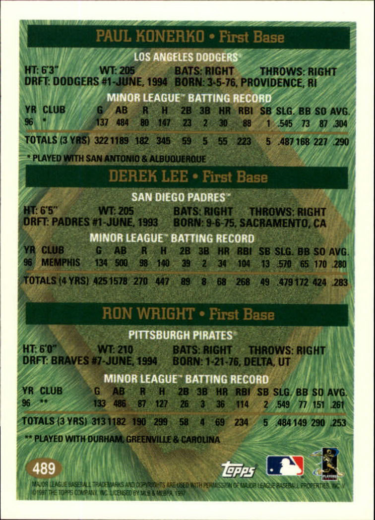 A1054- 1997 Topps Baseball Cards 251-496 +Inserts -You Pick- 15+ FREE US SHIP - Picture 457 of 475