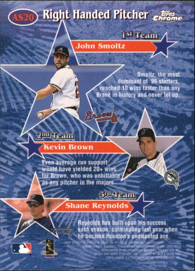 1997 Topps Chrome All-Stars #AS20 John Smoltz back image