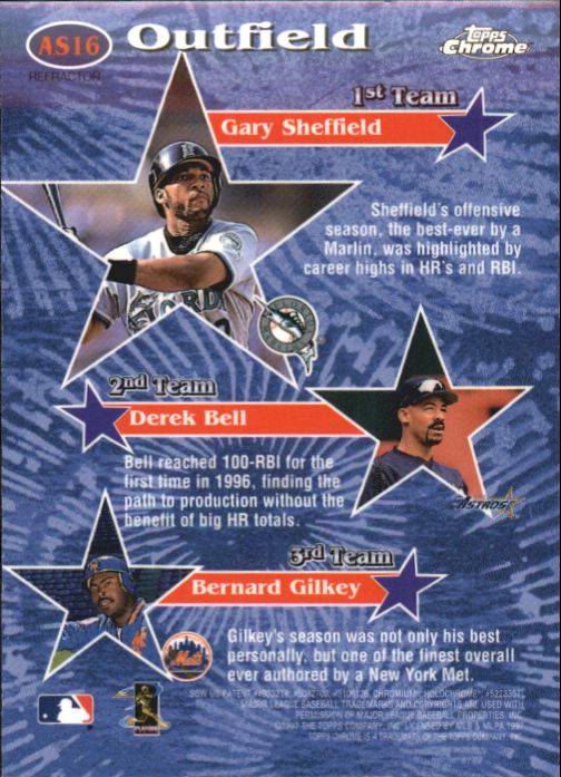 1997 Topps Chrome All-Stars Refractors #AS16 Gary Sheffield back image