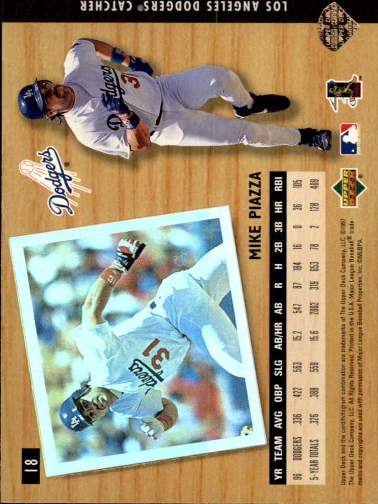1997 UD3 #18 Mike Piazza back image