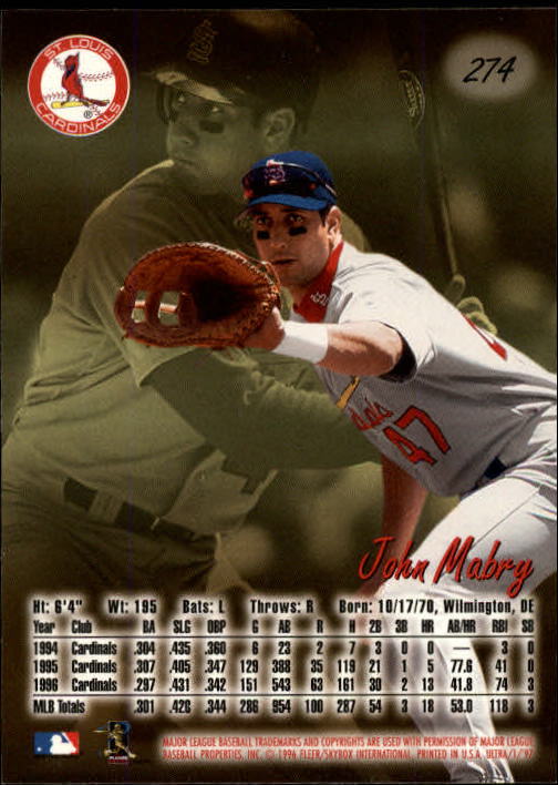 B2261- 1997 Ultra Baseball Cards 251-500 +Rookies -You Pick- 15+ FREE US SHIP - Picture 43 of 375