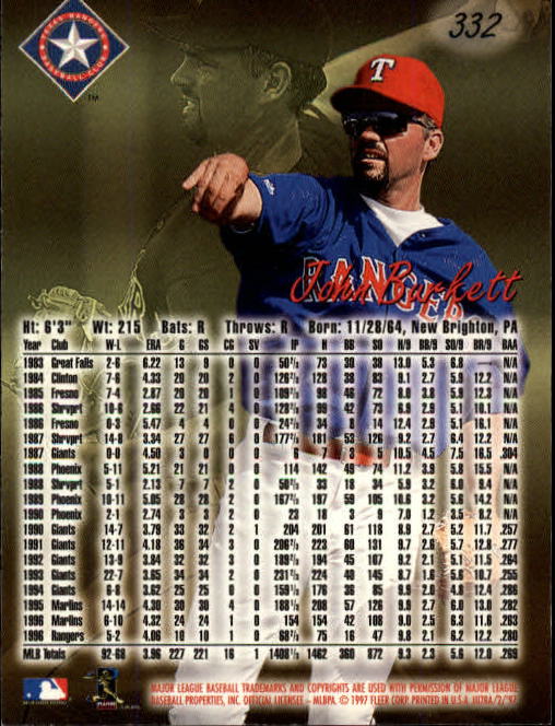 B2261- 1997 Ultra Baseball Cards 251-500 +Rookies -You Pick- 15+ FREE US SHIP - Picture 135 of 375