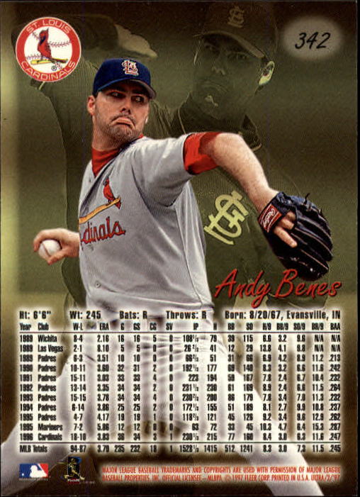 B2261- 1997 Ultra Baseball Cards 251-500 +Rookies -You Pick- 15+ FREE US SHIP - Picture 153 of 375