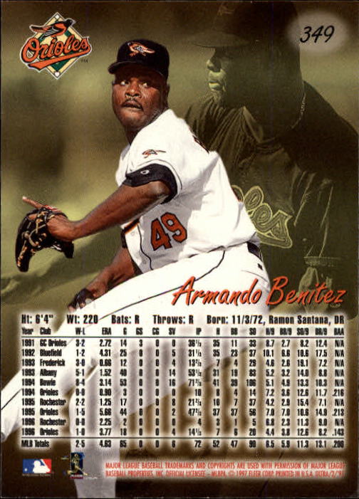 B2261- 1997 Ultra Baseball Cards 251-500 +Rookies -You Pick- 15+ FREE US SHIP - Picture 163 of 375
