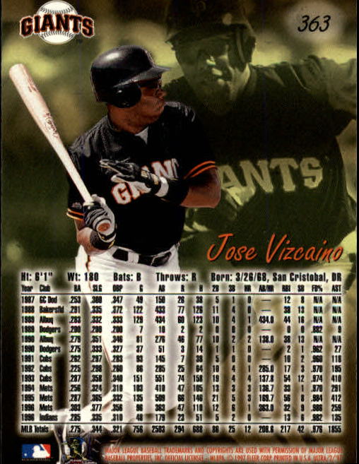 B2261- 1997 Ultra Baseball Cards 251-500 +Rookies -You Pick- 15+ FREE US SHIP - Picture 178 of 375