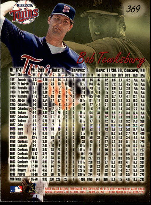 B2261- 1997 Ultra Baseball Cards 251-500 +Rookies -You Pick- 15+ FREE US SHIP - Picture 190 of 375