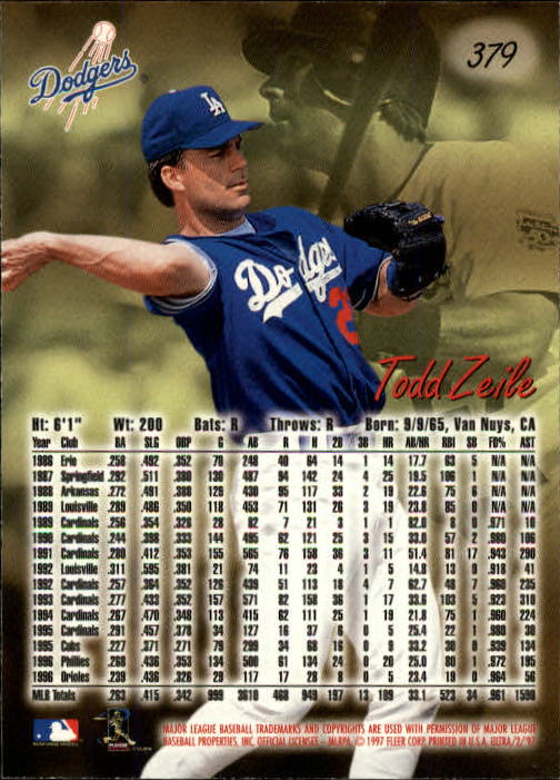 B2261- 1997 Ultra Baseball Cards 251-500 +Rookies -You Pick- 15+ FREE US SHIP - Picture 204 of 375