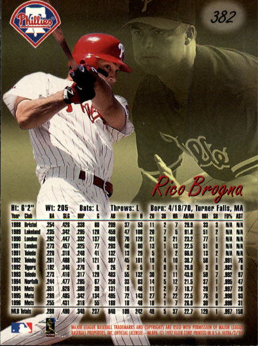 B2261- 1997 Ultra Baseball Cards 251-500 +Rookies -You Pick- 15+ FREE US SHIP - Picture 206 of 375