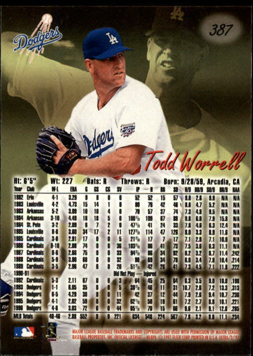 B2261- 1997 Ultra Baseball Cards 251-500 +Rookies -You Pick- 15+ FREE US SHIP - Picture 212 of 375