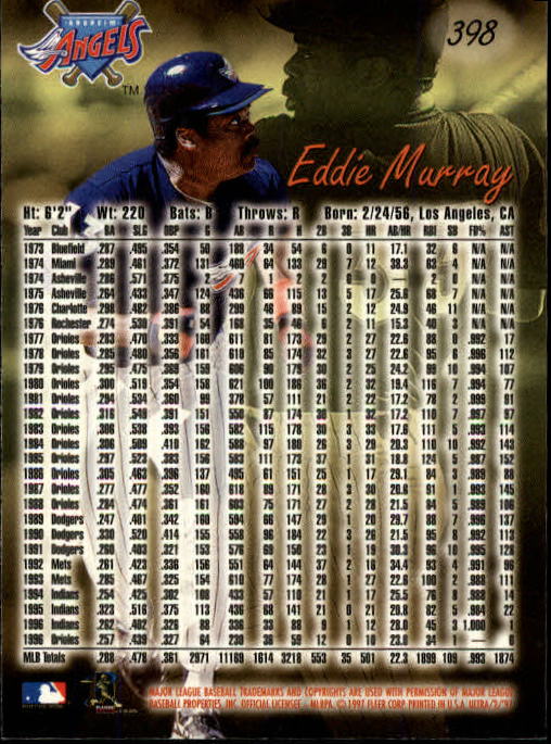 B2261- 1997 Ultra Baseball Cards 251-500 +Rookies -You Pick- 15+ FREE US SHIP - Picture 230 of 375