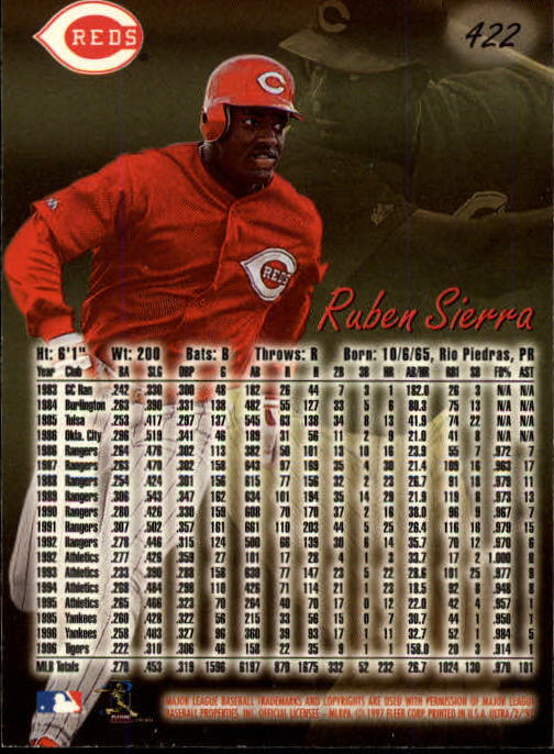 B2261- 1997 Ultra Baseball Cards 251-500 +Rookies -You Pick- 15+ FREE US SHIP - Picture 274 of 375