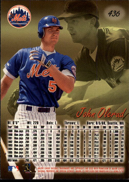 B2261- 1997 Ultra Baseball Cards 251-500 +Rookies -You Pick- 15+ FREE US SHIP - Picture 371 of 495