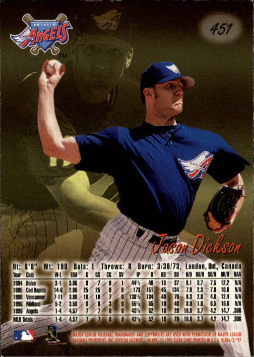 B2261- 1997 Ultra Baseball Cards 251-500 +Rookies -You Pick- 15+ FREE US SHIP - Picture 319 of 375