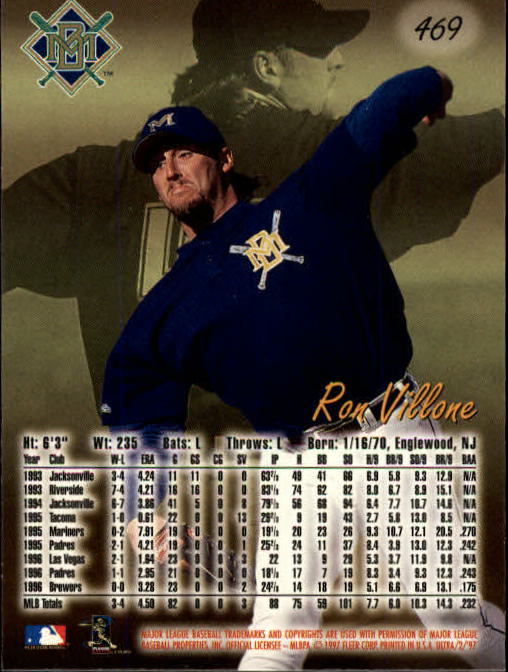 B2261- 1997 Ultra Baseball Cards 251-500 +Rookies -You Pick- 15+ FREE US SHIP - Picture 435 of 495