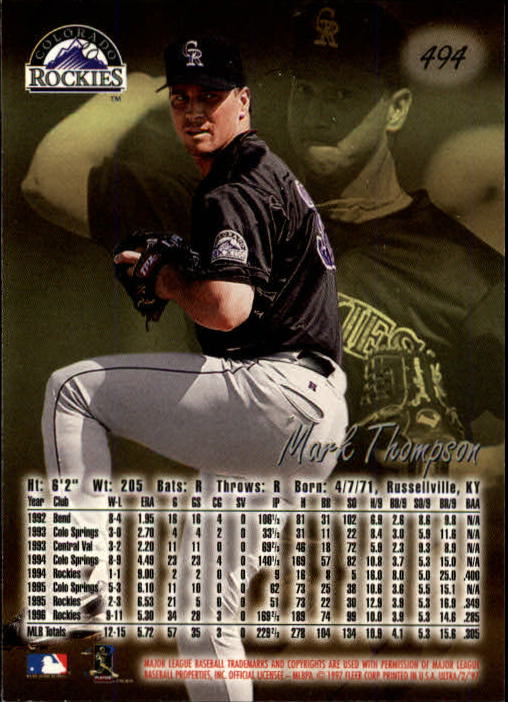 B2261- 1997 Ultra Baseball Cards 251-500 +Rookies -You Pick- 15+ FREE US SHIP - Picture 483 of 495