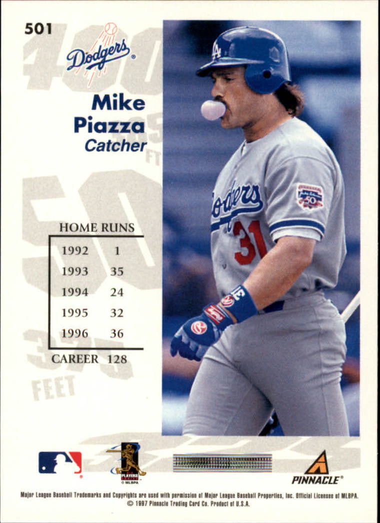 1997 Score #501 Mike Piazza GY back image