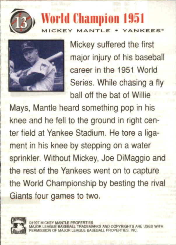 B6511- 1997 Scoreboard Mantle Baseball Cards 1-74 -You Pick- 15+ FREE US SHIP - Picture 25 of 146