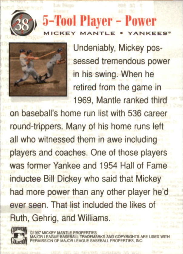 B6511- 1997 Scoreboard Mantle Baseball Cards 1-74 -You Pick- 15+ FREE US SHIP - Picture 75 of 146