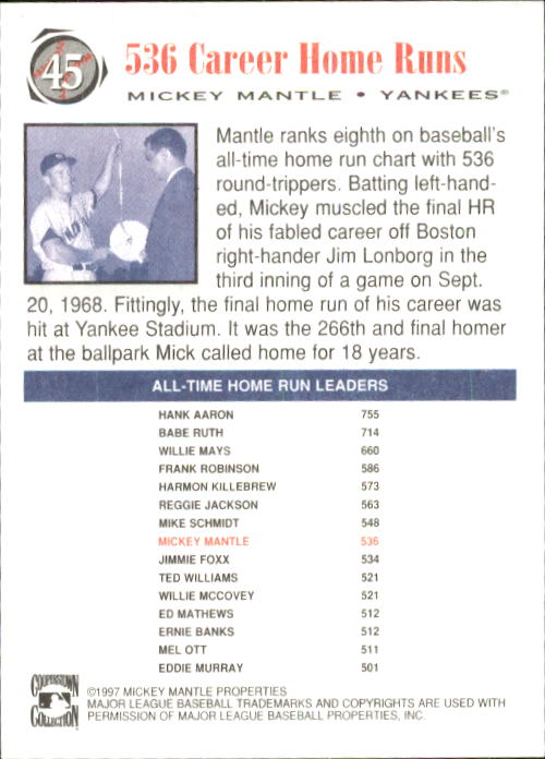 B6511- 1997 Scoreboard Mantle Baseball Cards 1-74 -You Pick- 15+ FREE US SHIP - Picture 89 of 146
