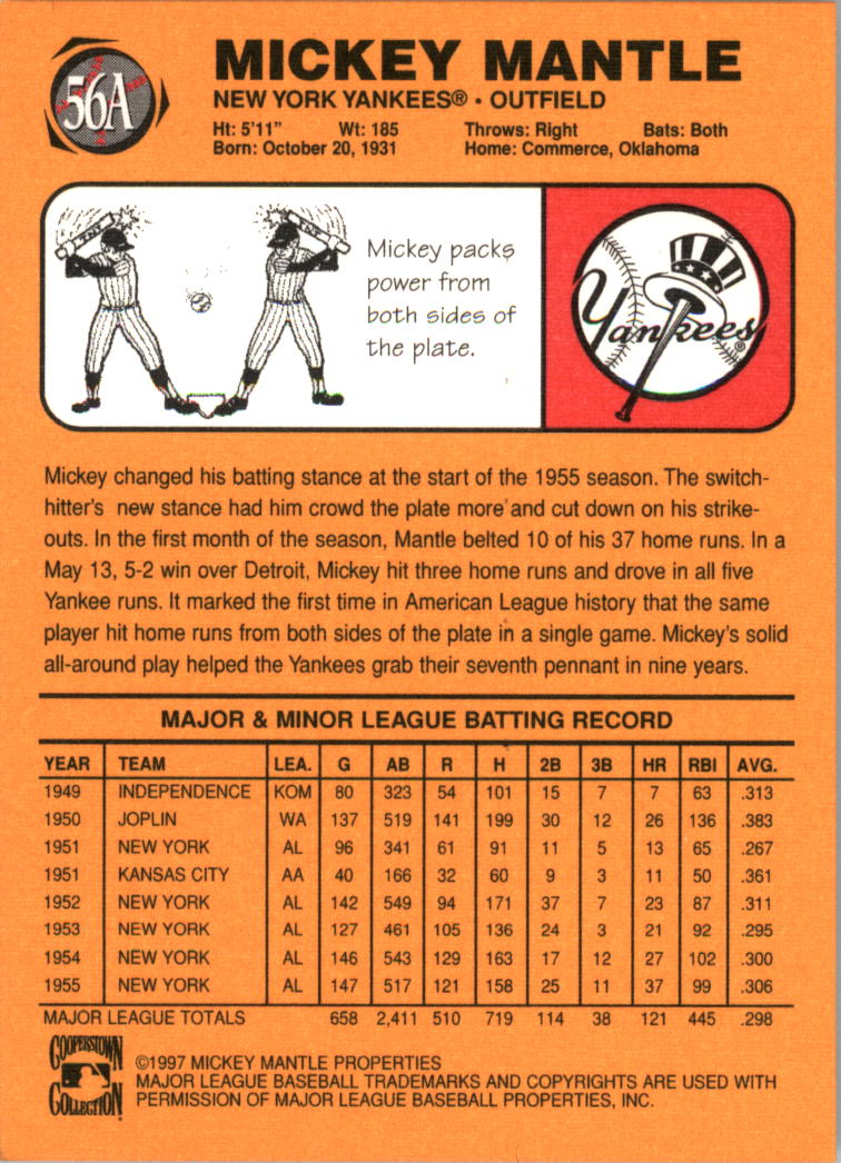 B6511- 1997 Scoreboard Mantle Baseball Cards 1-74 -You Pick- 15+ FREE US SHIP - Picture 111 of 146