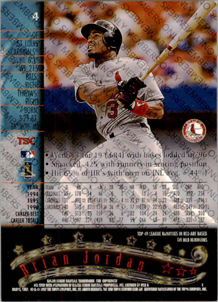 A2630- 1997 Stadium Club Members Only BB #s 1-250 -You Pick- 15+ FREE US SHIP - Picture 7 of 391