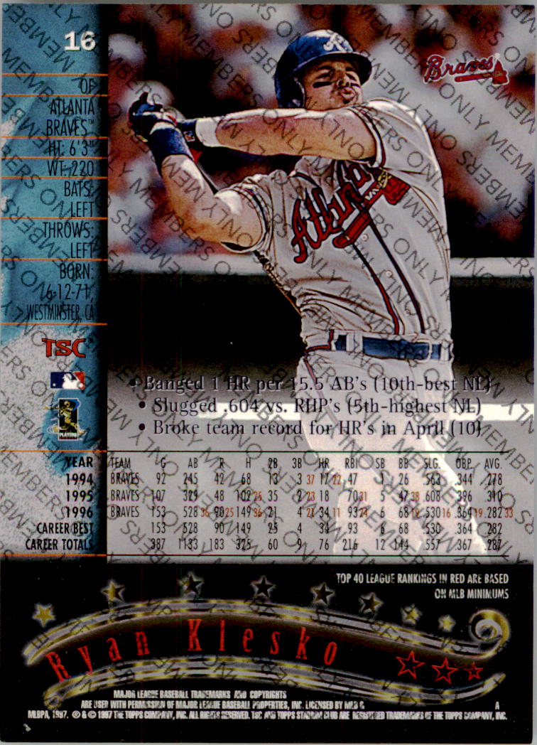 A2630- 1997 Stadium Club Members Only BB #s 1-250 -You Pick- 15+ FREE US SHIP - Picture 19 of 391