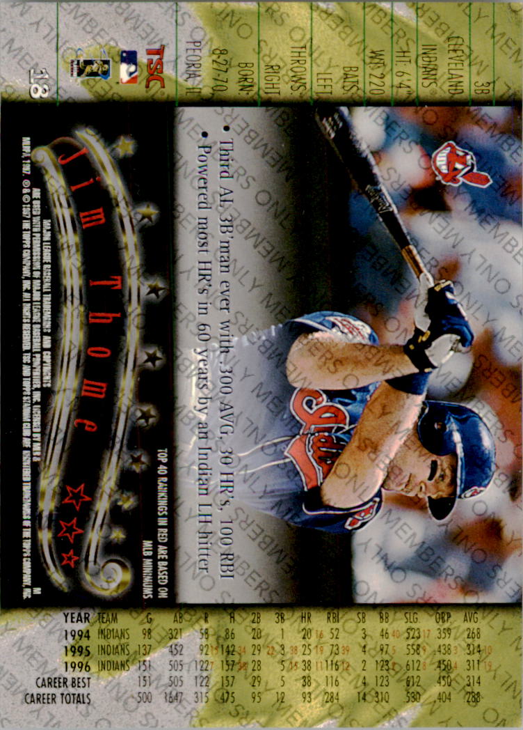A2630- 1997 Stadium Club Members Only BB #s 1-250 -You Pick- 15+ FREE US SHIP - Picture 23 of 391
